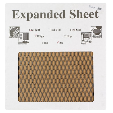 Steelworks SteelWorks 24 in. 24 in. Uncoated Steel Expanded Sheet 11780